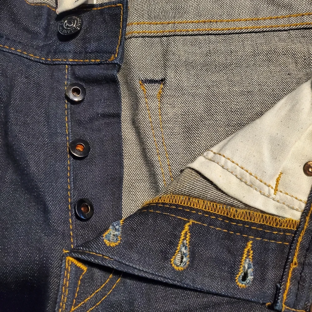 True Religion Jeans Men Straight Leg Phantom Blake  Dark Blue Denim 36 X 34